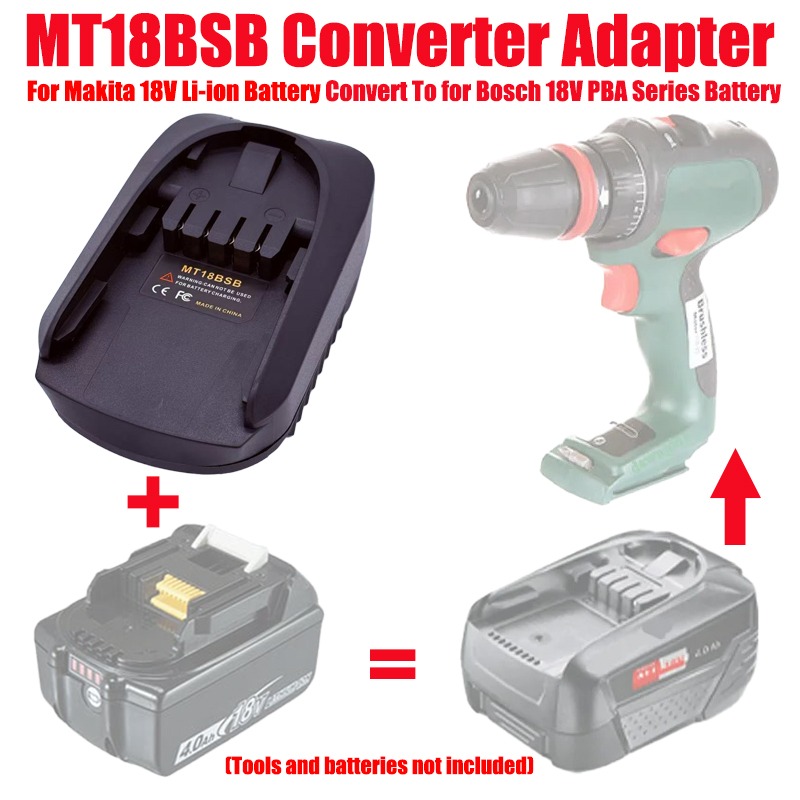 Power Tools Battery Adapter - Adaptador de batería ALASICKA MT18BSB para