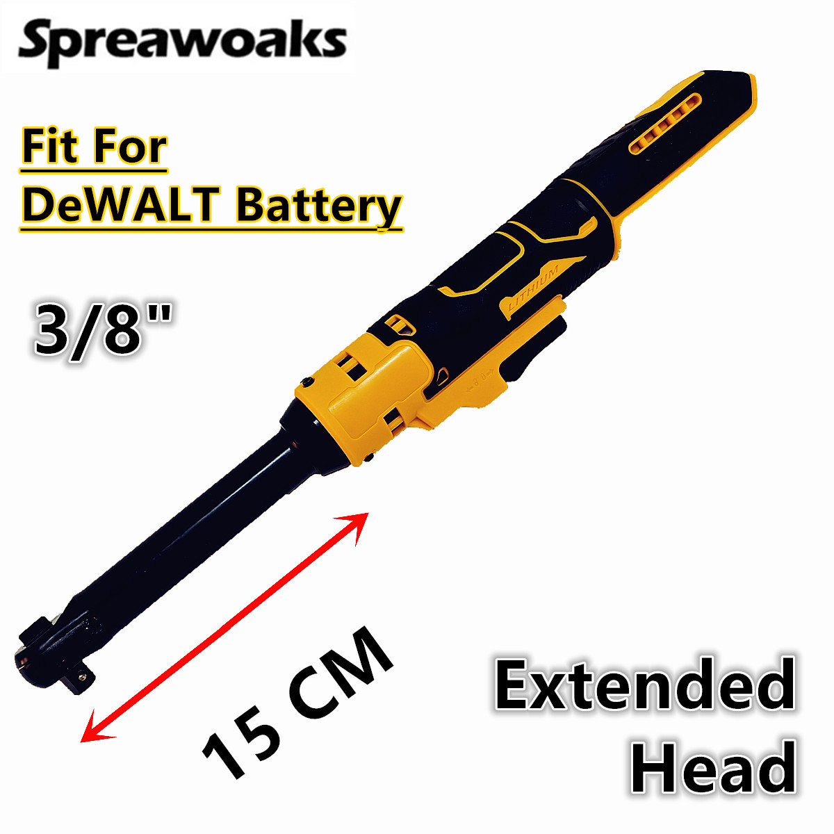 Power Tools Ingco - Llave de trinquete inalámbrica, tuerca de