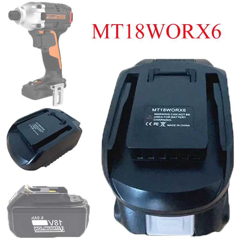 Power Tools Battery Adapter - Adaptador convertidor de batería MT18WORX6 para