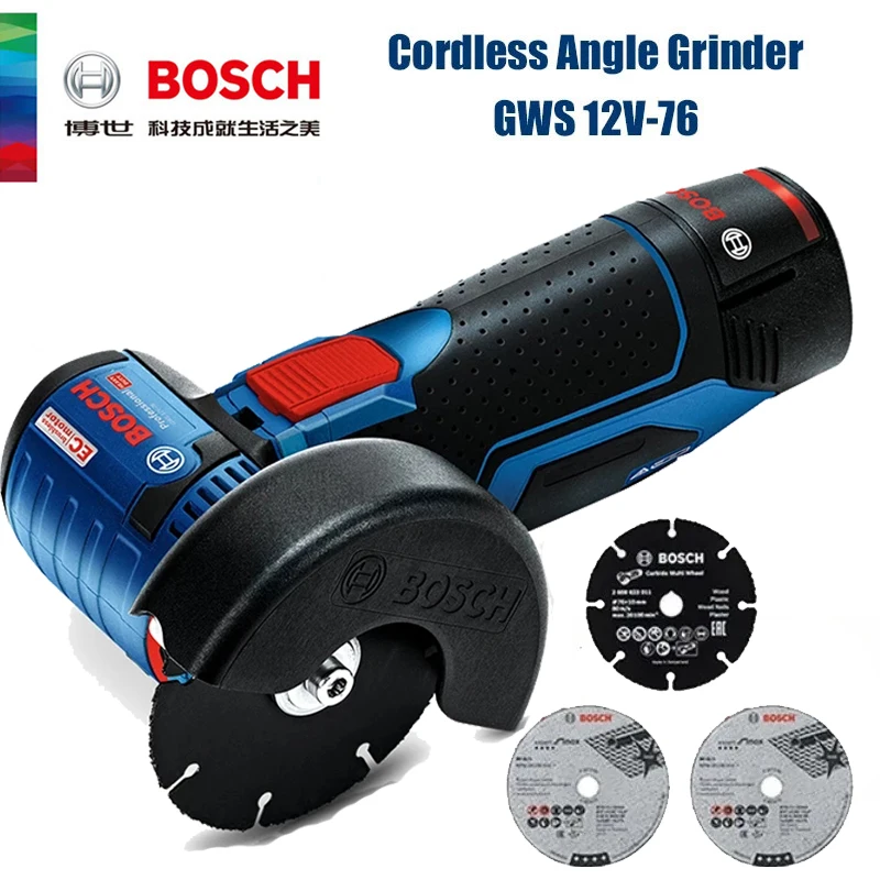 Power Tools Portable - Amoladora Angular Inalámbrica Bosch GWS 12V-76