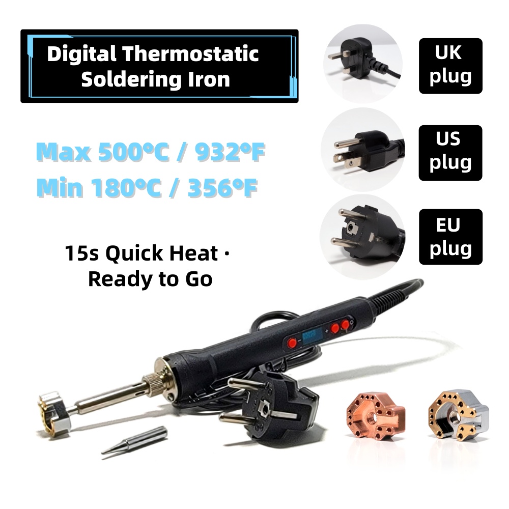 Power Tools Pro - Soldador Eléctrico de Temperatura Ajustable 936