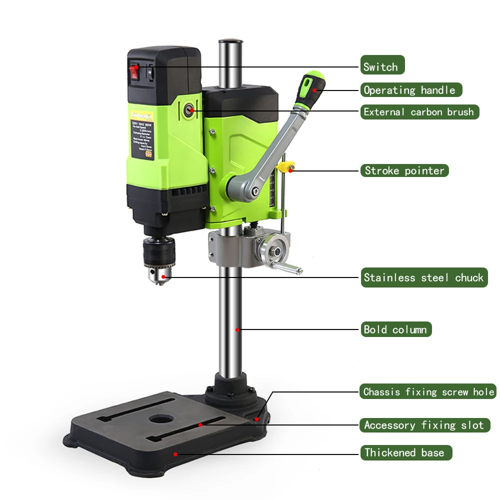 Prensa perforadora de banco Al - Power Tools Ingco reseña y precio