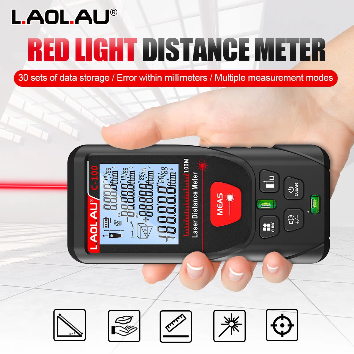 LAOLAU 50m/100m/120m/200m Medi - Power Tools Red reseña y precio