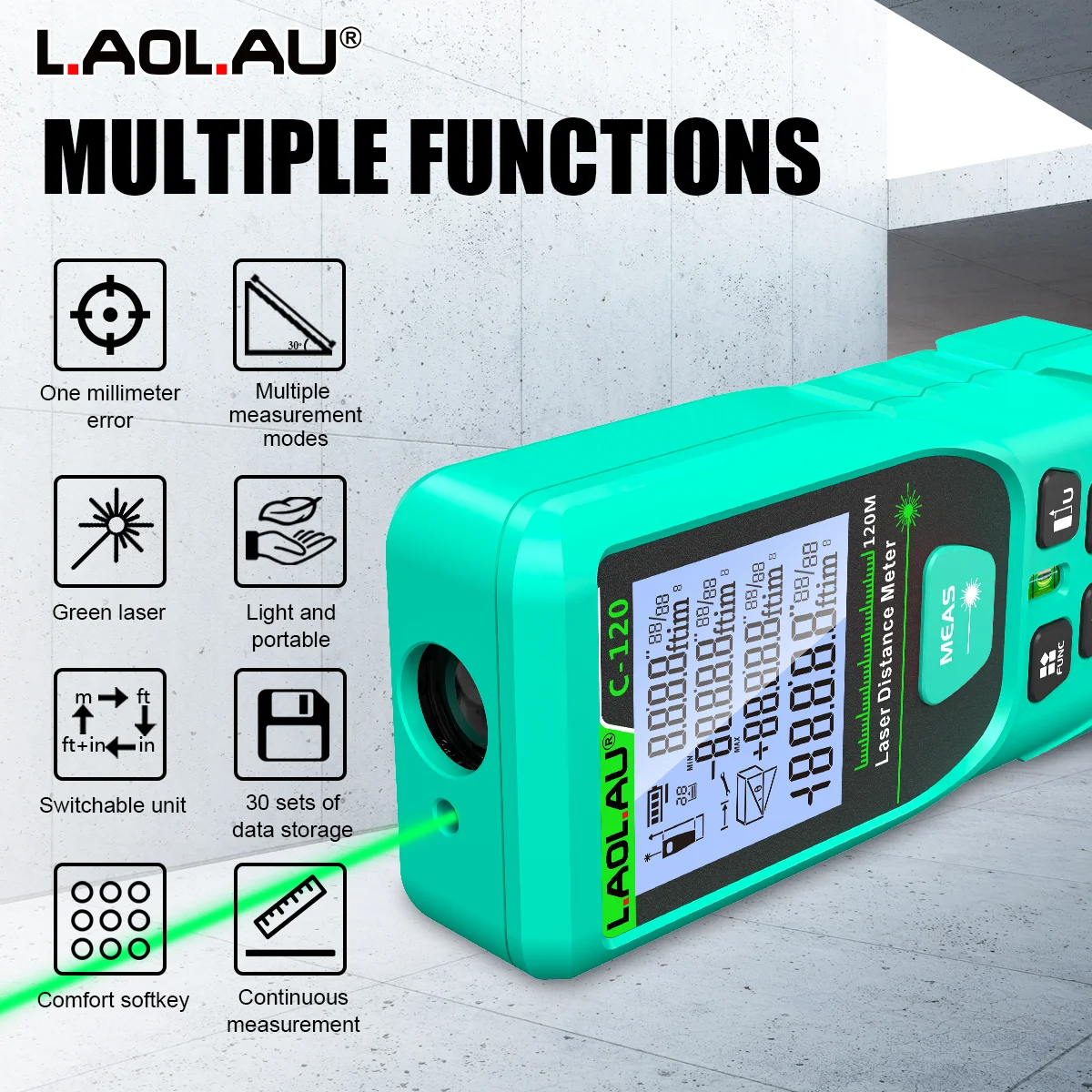LAOLAU 50m/100m/120m/200m Medi - Power Tools Red reseña y precio