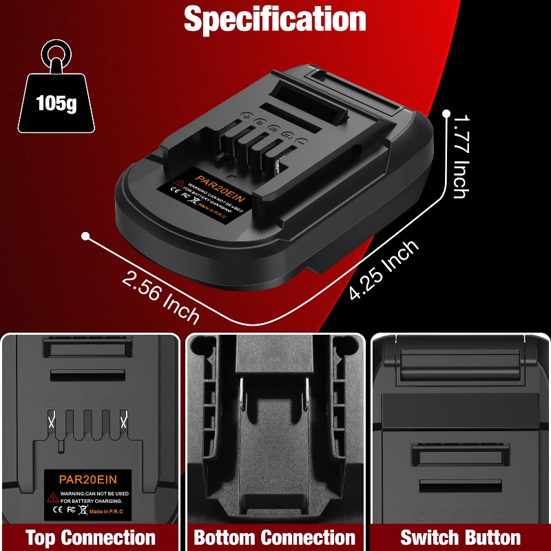 Adaptador de batería para herr - Power Tools Battery Adapter reseña y precio