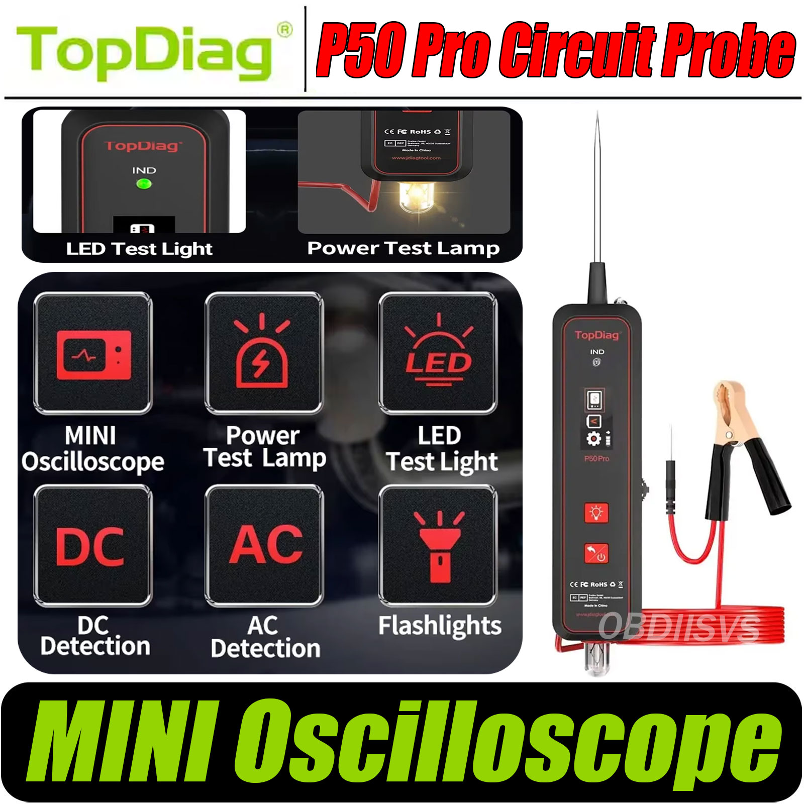 Osciloscopio MINI Topdiag P50  - Power Tools Pro reseña y precio