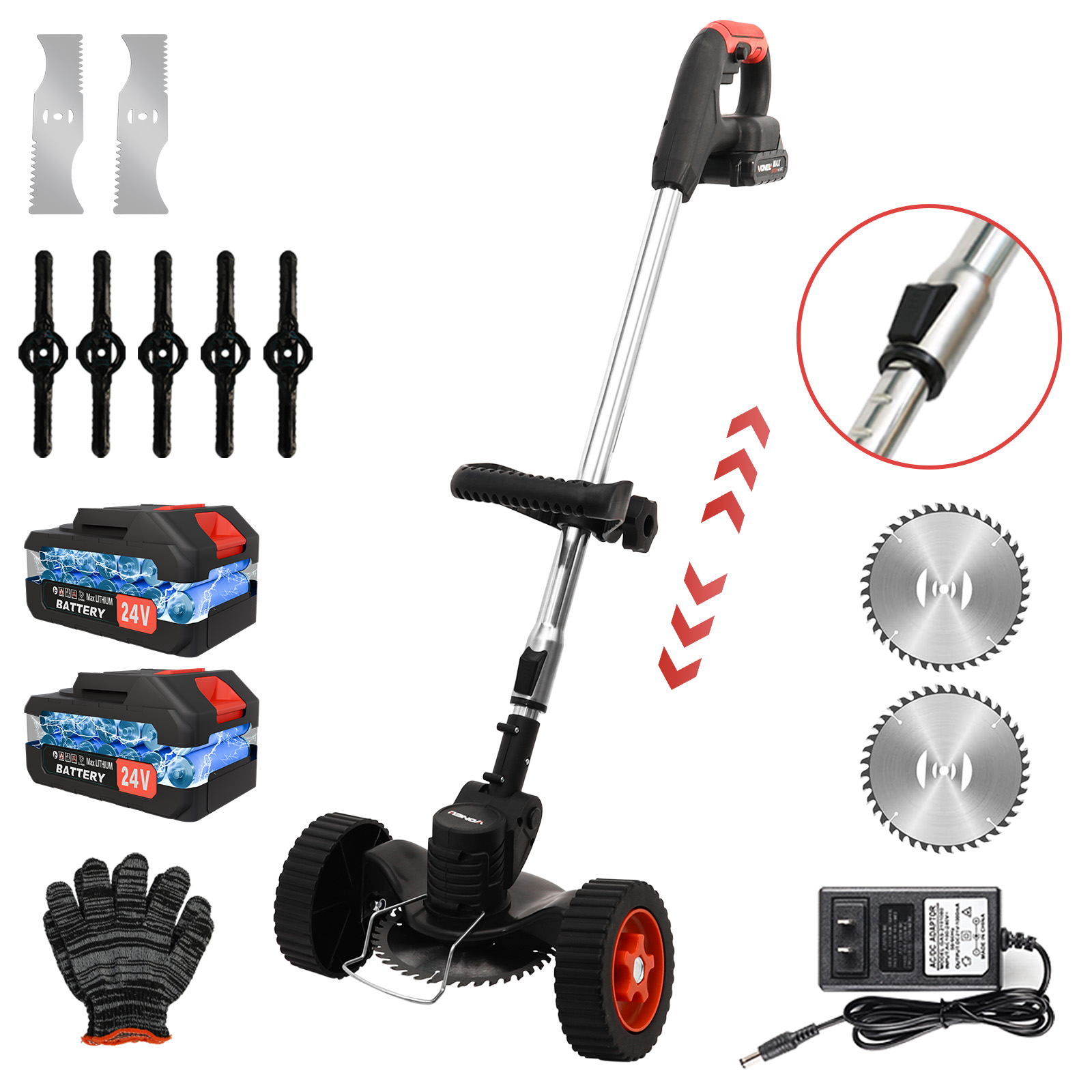 Recortadora de césped inalámbr - Power Tools Red reseña y precio